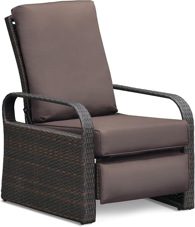 Outdoor Recliner, Aluminum Frame Patio Chaise Lounge Chairs - Image 8