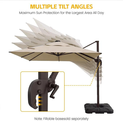 10x10 FT Patio Cantilever Umbrella - Image 3