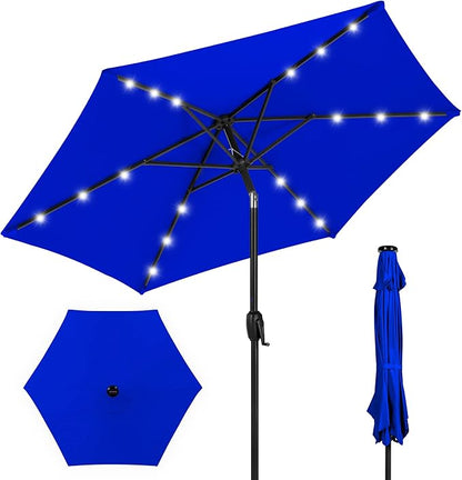 Best Choice Products 7.5ft Solar Umbrella LED Lighted Patio Umbrella, Table by Unknown