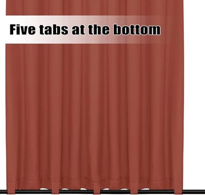 Easy-Going Outdoor Curtains for Patio 1 Panel, 110x96 inch, Terra Red | - Image 4