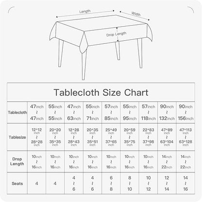 BALCONY & FALCON Rectangle Tablecloth Washable Wrinkle Resistant and Water Proof Table Cloth Decorative Linen Fabric Tablecloths for Dining Parties Kitchen Wedding and Outdoor Use (Teal, 57x85)