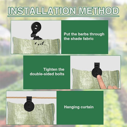 30 PCS Shade Cloth Heavy Duty Lock Grip, Shade Cloth Plastic Clips, Greenhouse Shade Cloth Fix Clamp, Windproof Awning Clamp Grip for Garden Netting, Anti Bird Netting, Sun Shade Net