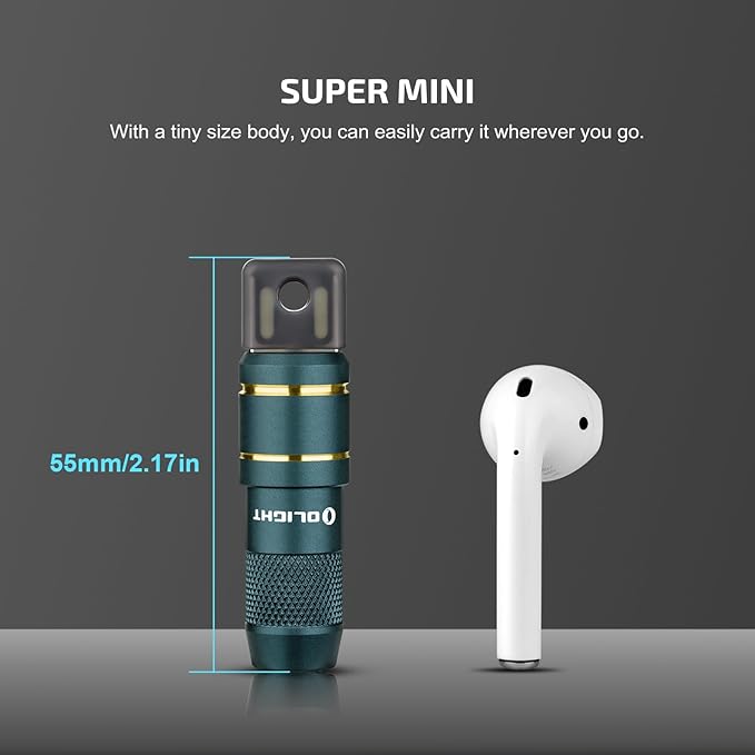 OLIGHT IMINI 2 EDC Rechargeable Keychain Flashlight, 50 Lumens Compact and Portable Mini LED Keyring Lights with Built-in Battery Ideal for Everyday Carry and Emergencies (Dream Blue)