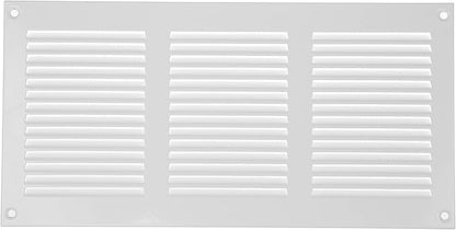 Repa Market 12x6 Inch Air Vent Cover/White Galvanized Steel Louvered Grill Cover with Mesh Screen/Wall or Ceiling Vent/Durable Flush Mount HVAC Register for Indoor and Outdoor Ventilation