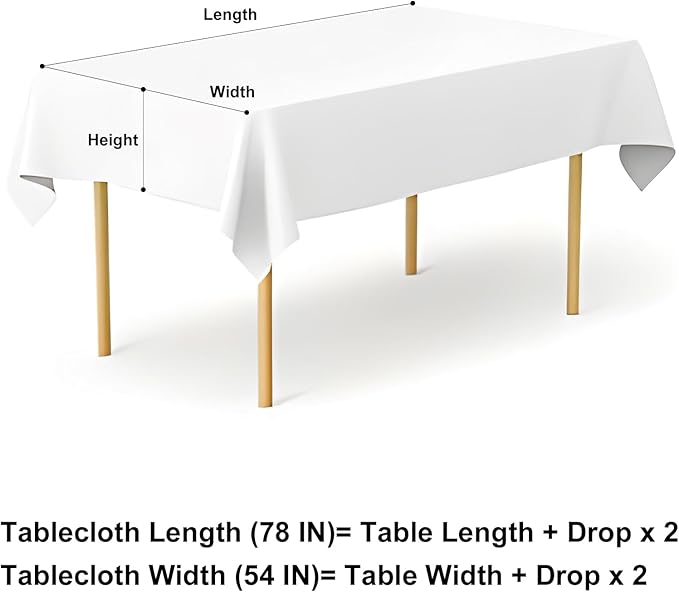 misaya Rectangle Waterproof Vinyl Table Cloth, Wipeable Tablecloth with Flannel Backing, Plastic Table Cover for Dinner, Picnic, Indoor and Outdoor (White Gold Marble, 54" x 78")