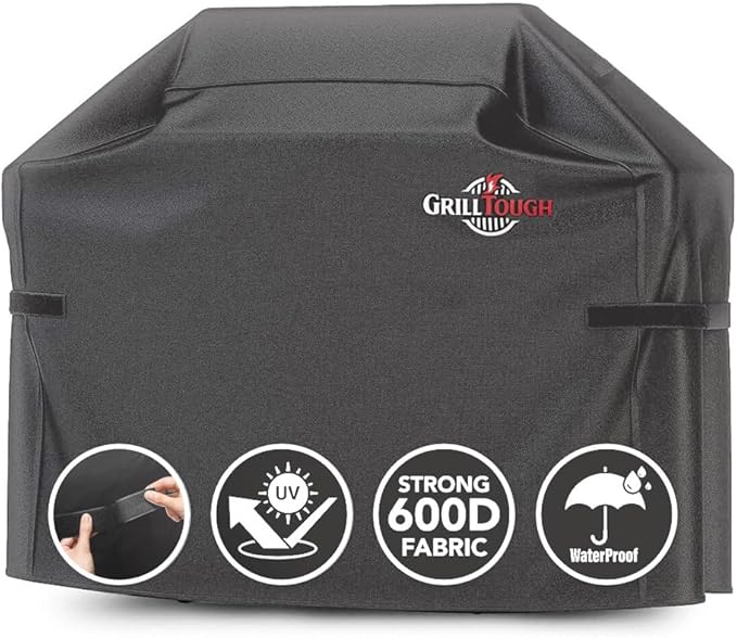 Heavy Duty BBQ Grill Cover for Outdoor Grill, 72 Inch – Waterproof, Weather Resistant, UV & Fade Resistant with Adjustable Straps – Gas Grill Cover for Weber, Charbroil, etc. Charcoal