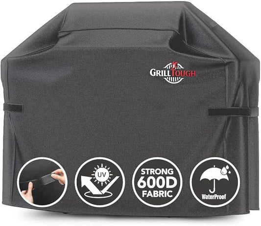 Heavy Duty BBQ Grill Cover for Outdoor Grill, 64 Inch – Waterproof, Weather Resistant, UV & Fade Resistant with Adjustable Straps – Gas Grill Cover for Weber, Charbroil, etc. Charcoal