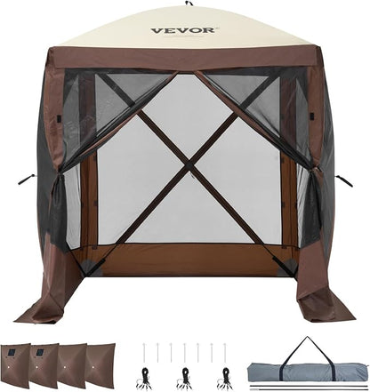 VEVOR Pop Up Gazebo Tent, 6 x 6 ft 4-Sided Screen Shelter - Image 10