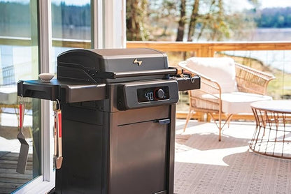 Current Model G Griddle, Smart Electric Outdoor Flat Top BBQ Grill with 200°F to 600°F Range for Searing & Roasting, Digital Precision, Apartment-Friendly & Weather-Resistant, Onyx