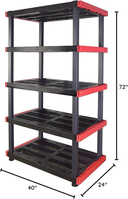CX Craftsman 5-Tier Heavy Duty Plastic Storage Shelves, Garage Organization | - Image 3