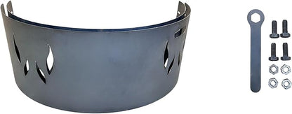 UNITED FIRE- Fire Pit Spark Screen 23" – 2-Piece Heavy Duty Steel Mesh Cover with Handle – Rust Patina Finish – Outdoor Fire Bowl Spark Guard for Patio & Backyard Safety (23" Flame Guard)