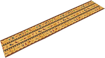 Egyptian Table Runner, Colorful Ancient Egyptian Hieroglyphs Floral Geometric Table Runner for Kitchen Family Dining Holiday Party Farmhouse 13x70in
