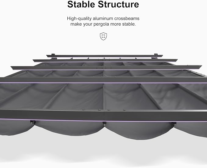PURPLE LEAF Outdoor Aluminum Pergola 10'x10' - Image 6
