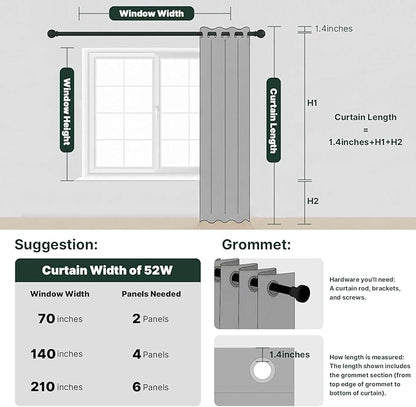 H.VERSAILTEX Linen Curtains 100% Blackout Curtains - Image 8
