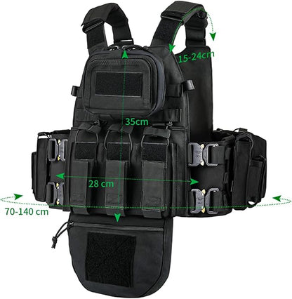 YAKEDA Tactical Outdoor Training Vest - Molle Vest With Multi-Functional Pouches For Training, Hunting & Hiking