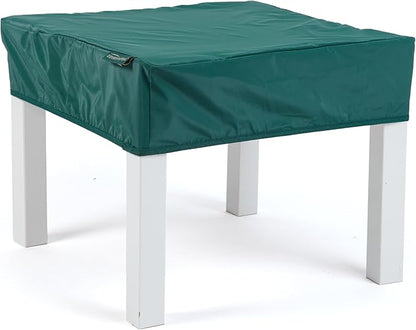 Covermates Classic Square Table Top Cover – All-Weather Outdoor Table Protection, Water-Resistant Vinyl, Elastic Hem, Mesh Vents, Patio Furniture Cover, Square 36W x 36D x 6H, Green