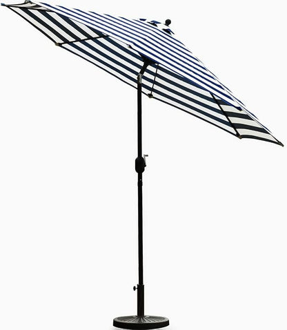 Sunnyglade 7.5' Patio Umbrella Outdoor Tilt Umbrella Blue/White Stripe | Market - Image 2