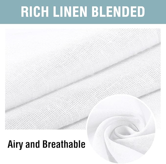 H.VERSAILTEX Outdoor Linen Sheer Curtains - Image 4