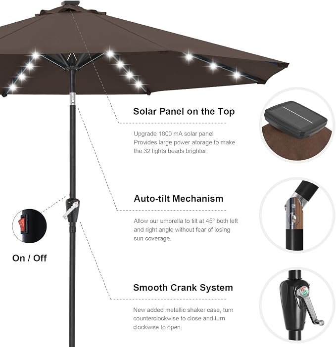 ABCCANOPY Solar Led Patio Umbrella - Image 6