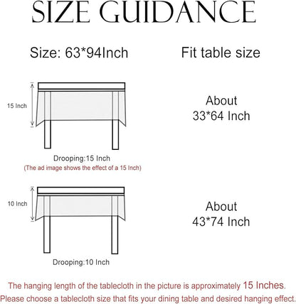 Designer Green Table Cloth Rectangle Table,Vintage Linen Wrinkle Resistant Durable Froal Tablecloth,Decor Table Cover for Home Farmhouse Thanksgiving Living Room Dining 55" × 79"-Milen