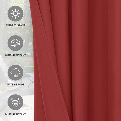 Easy-Going 100% Waterproof Outdoor Curtains 54x84 inch, Gazebo and Pergola 2 - Image 5