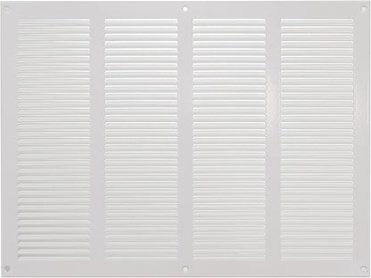 Repa Market 2-Pack Air Vent Cover 16x12 Inch (Outer Dimensions) White Galvanized Steel Louvered Grill Cover with Mesh Screen/Wall or Ceiling Vent/HVAC Register for Indoor and Outdoor Ventilation
