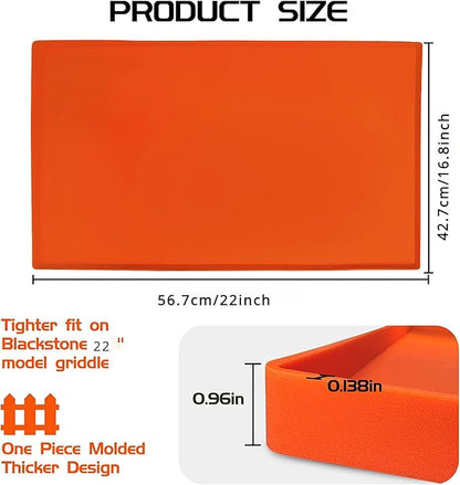 Blackstone Grill Mat 22 inch,Silicone Protective Cover for Blackstone Griddle,Heavy Duty Food Grade Silicone Grill Rubber Mat, Protect Griddle from Rodents, Insects, Debris, and Rust