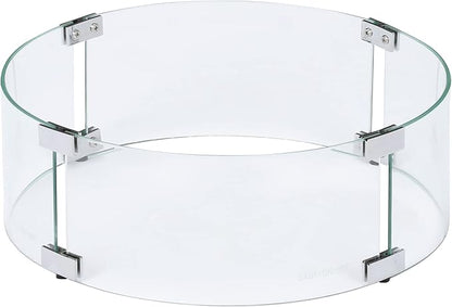 Celestial 17" x 6" Round Wind Guard, fits Celestial 13” Round Fire Pit Burner Pans for Gas Fire Pits