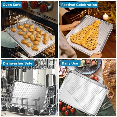 Herogo Stainless Steel Quarter Sheet Pan - Image 6