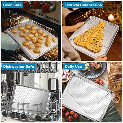 Herogo Large Baking Sheet with Wire Rack Set - Image 6