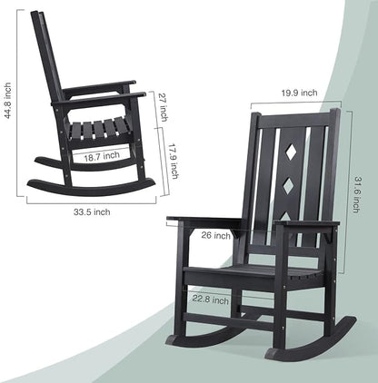 Oversized Outdoor Rocking Chair, Porch Rocker - Image 2