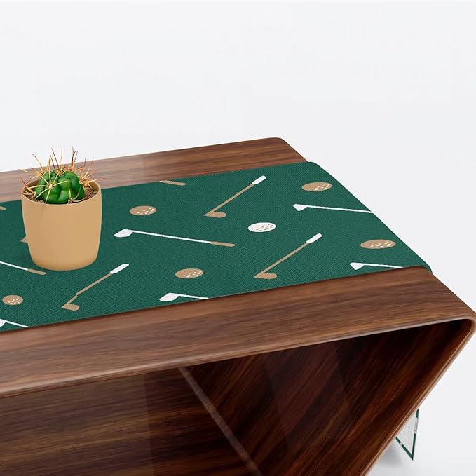 Golf Club Golf Ball Table Runner Kitchen Dining Table Runner 13*36in Table Center Decor for Indoor Outdoor Home Holiday Party
