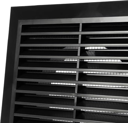 Black 4" Inch Ventilation Grille - Inside/Outside use - (Flange 3.9"Ø/Cover 6.7"x6.7") - Air Vent Louver - Exhaust Hood - Available 3 Sizes / 4 Colors, Black