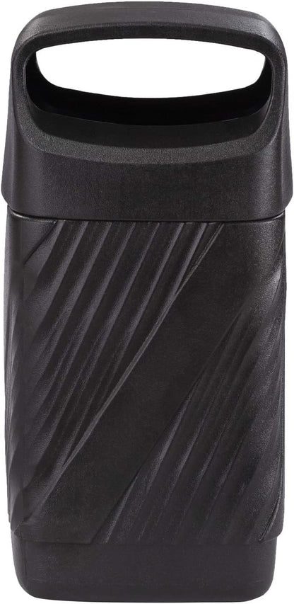 Safco Twist Trash Can, 32 Gallons, Indoor and Outdoor Use, Durable & Weather-Resistant Commercial Garbage Can, Black