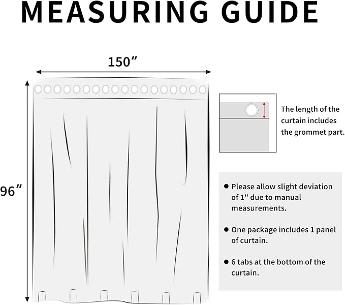 Easy-Going Outdoor Curtains for Patio 1 Panel, 150x96 inch, Khaki | Waterproof - Image 8