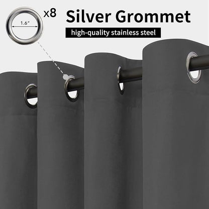 Easy-Going Outdoor Curtains for Patio 1 Panel, 54x72 inch, Weatherproof Privacy - Image 2