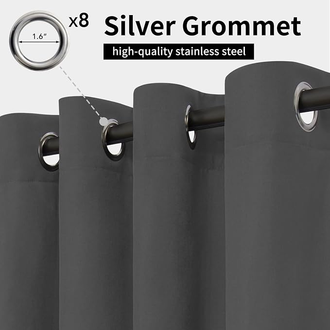 Easy-Going Outdoor Curtains for Patio 1 Panel, 54x108 inch, Weatherproof - Image 2