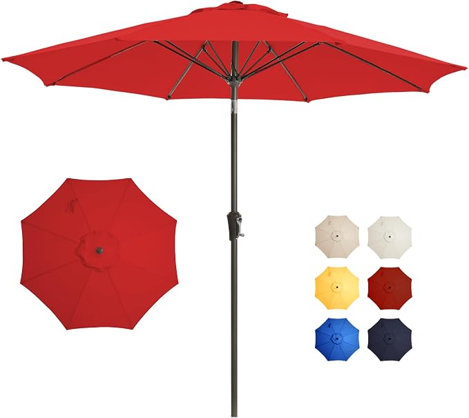 Patio Umbrella 9 FT Outdoor Table Umbrella by GREFORG