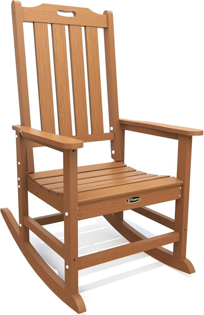 THOEOE Outdoor Rocking Chairs, Oversized Patio Rocking Chair | HDPE Outdoor by THOEOE