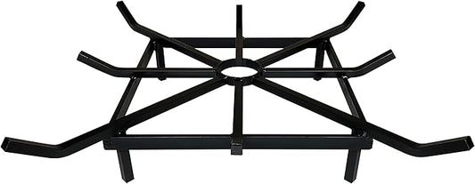 SteelFreak Heavy Duty Square Wheel Fire Pit Grate - Made in The USA (24 x 24 Inch)
