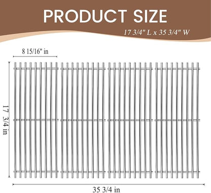 SF410D (4-Pack) 17 3/4" Stainless Steel Cooking Grid for Brinkmann 810-3660-S, 810-3661-F, 810-9610-F, 810-9620-0; 810-6680-s Smoke Canyon GR2002401-SC-00