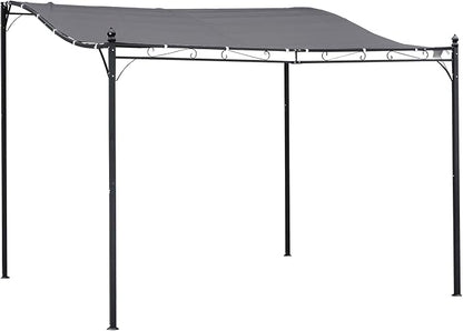 Outsunny 10' x 10' Steel Outdoor Pergola Gazebo Patio Canopy Gray | by Outsunny