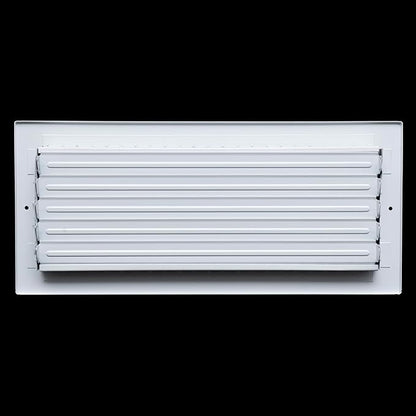 [6 Pack] Fits 16x6 Duct Opening Steel Adjustable Air Supply Grille by Handua | Register Vent Cover Grill for Sidewall and Ceiling | White | Out. Dim.: 17.75" X 7.75"