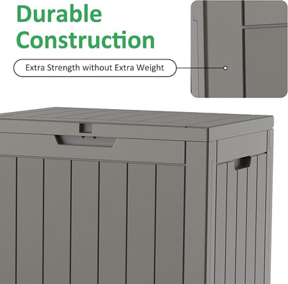40 Gallon Lockable Outdoor Deck Box, Waterproof Weatherproof Resin Storage - Image 8