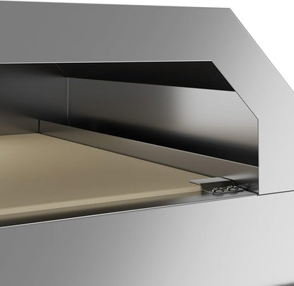 72 in. Commercial Outdoor Propane Gas Grill with Two 36 in. Pizza Ovens in Stainless-Steel, ETL Listed (CGKIT7-P36P36)