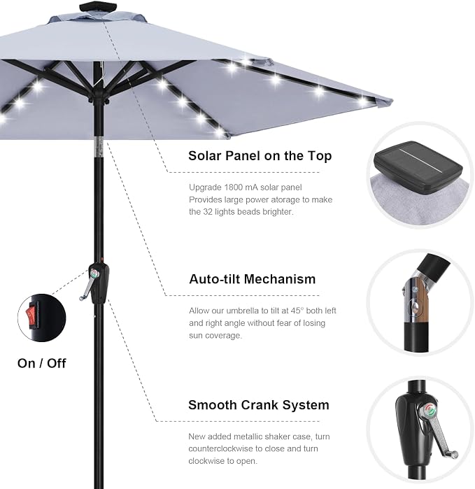 ABCCANOPY Solar Led Patio Umbrella - Image 8