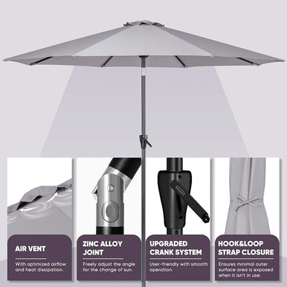 Tempera Patio Market Outdoor Table Umbrella - Image 3