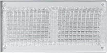 Repa Market 8x4 Inch Air Vent Cover/White Galvanized Steel Louvered Grill Cover with Mesh Screen/Wall or Ceiling Vent/Durable Flush Mount HVAC Register for Indoor and Outdoor Ventilation