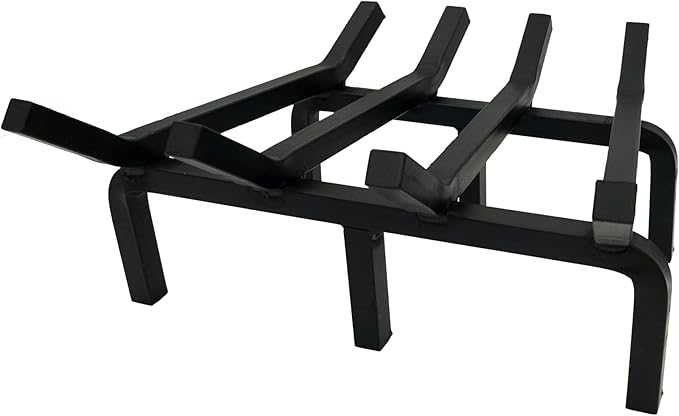 SteelFreak Super Heavy Duty Steel Fireplace Grate - Made in The USA (15 Inch)