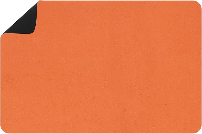 uxcell Silicone Mats for Kitchen Counter, 23.6" x 15.7" Non-Slip Countertop Protector Mat Heat Resistant Coffee Mat Waterproof Table Placemat, Orange